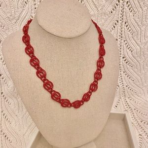 Vintage Napier Statement Red Chain Necklace